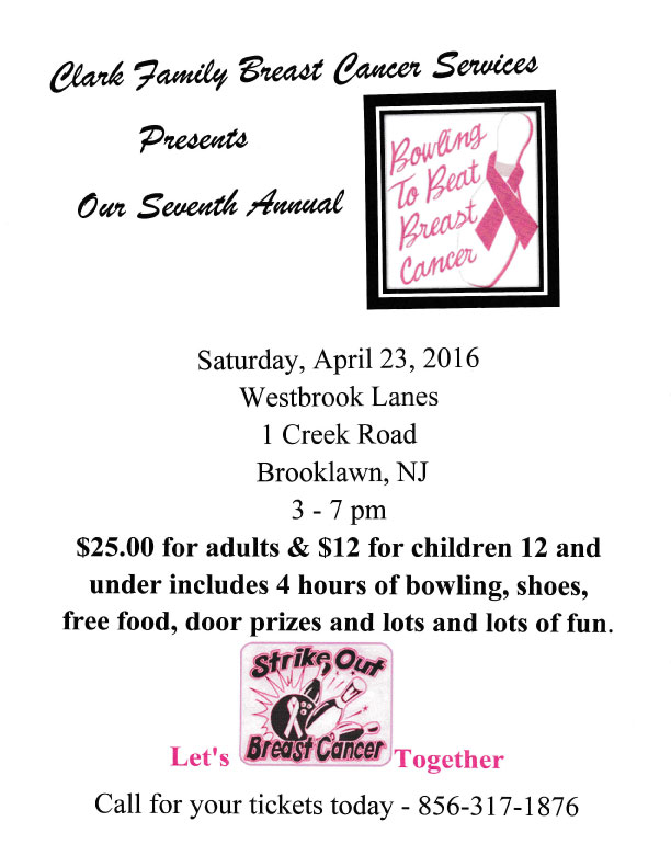 Clark Family Breast Cancer Services Bowling to Beat Breast Cancer